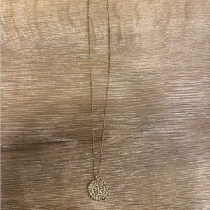 Gorjana Gold Textured Pendant Necklace